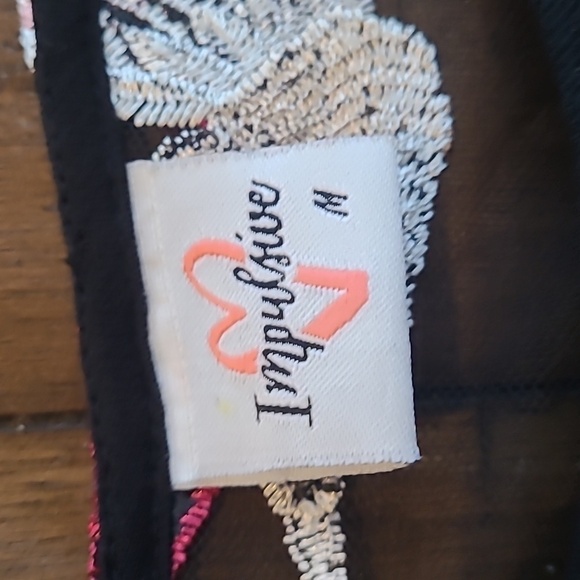 Impulsive Pink Crane sheer embroidered Tunic M - Picture 6 of 9